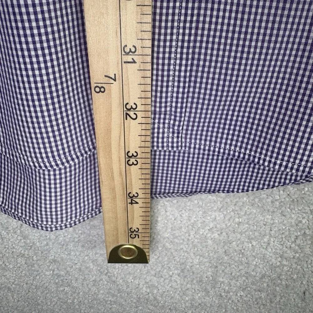 Polo Ralph Lauren Yarmouth Purple Check Dress Shirt‎ Button Down Sz 16.5 34/35